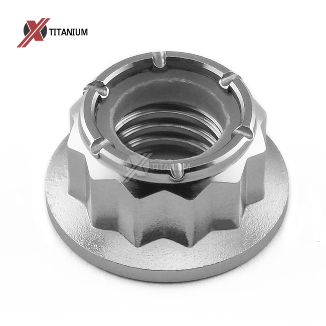 Gr5 Titanium Nylon Flanged Bi-Hex Nut